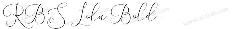 RBS Lola Bold字体转换